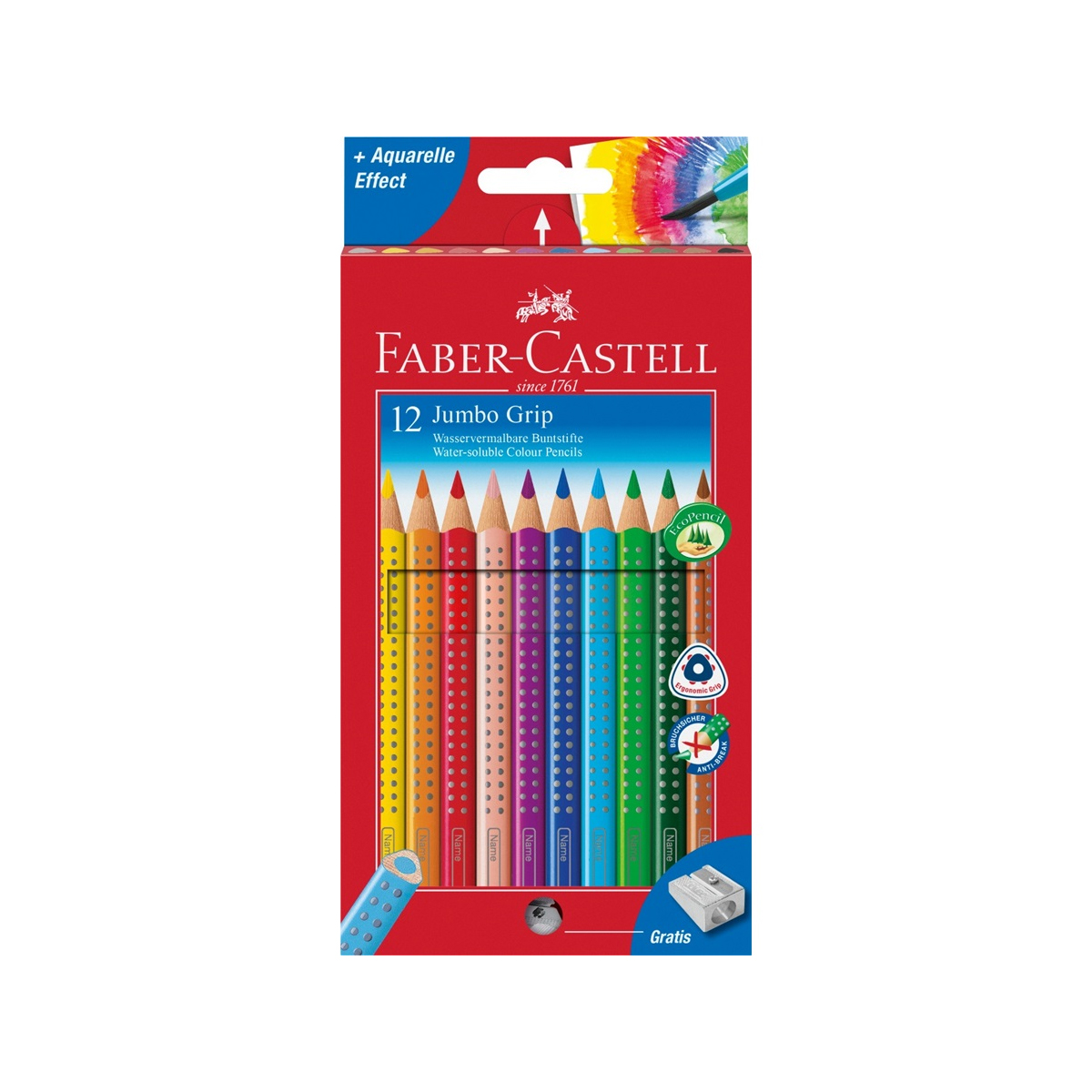 FABER-CASTELL Buntstifte KINDER AQUARELL 12er Kartonetui