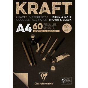 Clairefontaine - KRAFT - braun/schwarz