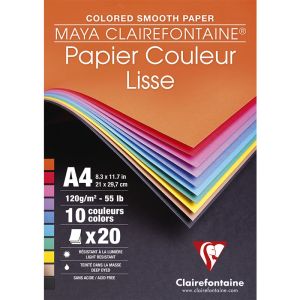 Clairefontaine - Block Maya 20 Blatt A4 120g - leuchtende Farben