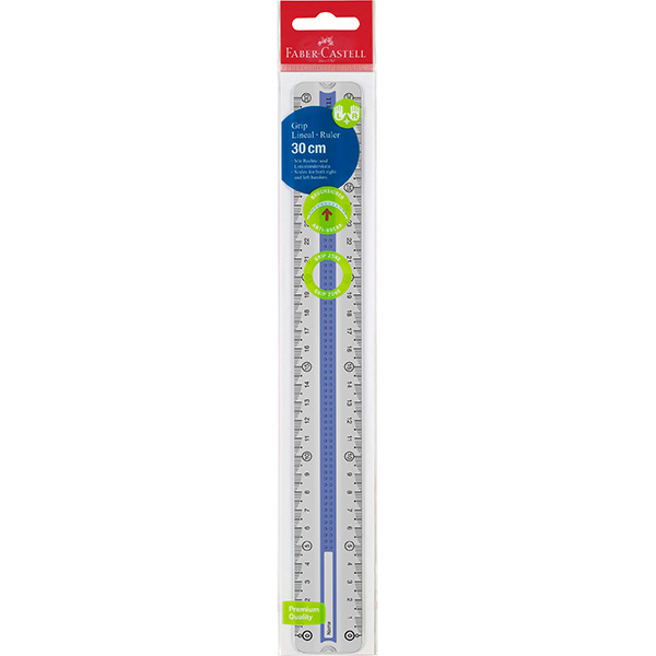 Nur Stationäre Easy Grip Lineal – 30 Cm, Mit Erhabener Mittelstrebe Für Besseren Griff